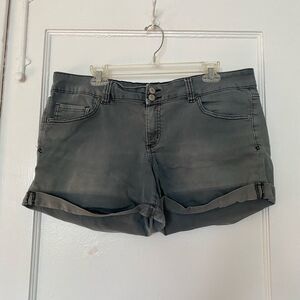 Mudd Gray Jean Shorts with Rolled Cuffs